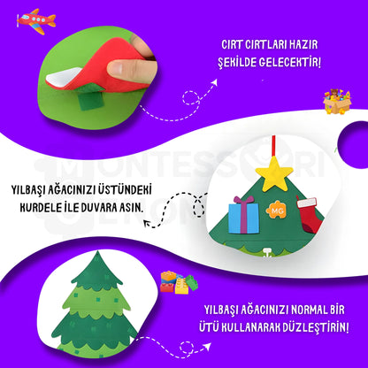 Eğitici Kendin Yap Işıklı Yılbaşı ve Noel Ağacı