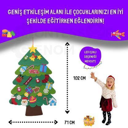 Eğitici Kendin Yap Işıklı Yılbaşı ve Noel Ağacı