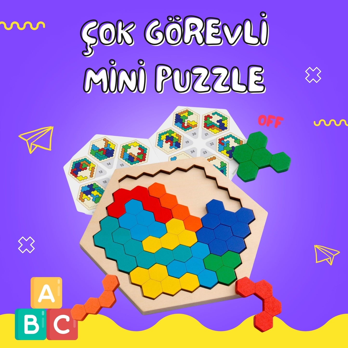 Eğitici Ahşap Çok Görevli Puzzle - Montessori Genom - #montessorigenomtr# - montessoritr - montessori