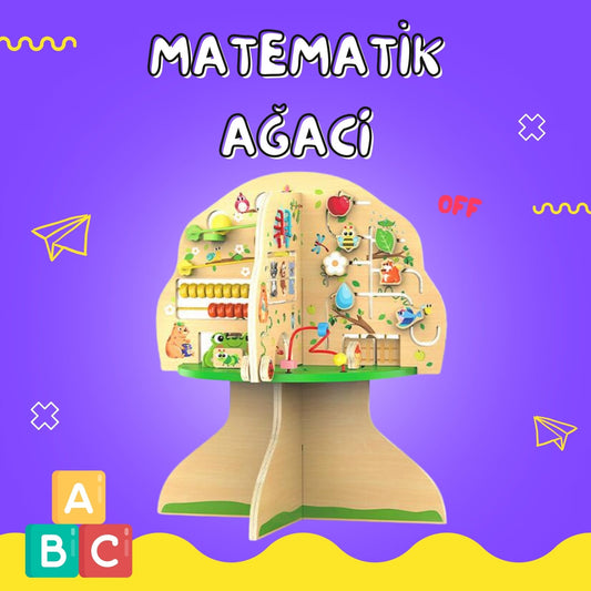 Eğitici Çok Fonksiyonlu Ahşap Matematik Ağacı - Montessori Genom - #montessorigenomtr# - montessoritr - montessori