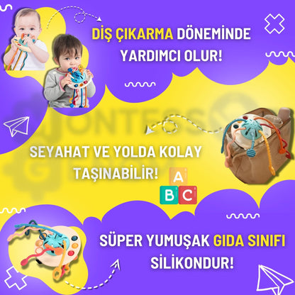 Montessori Genom™ Slikon Çekme Oyuncak - Montessori Genom - #montessorigenomtr# - montessoritr - montessori