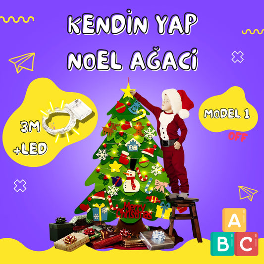 Eğitici Kendin Yap Işıklı Yılbaşı ve Noel Ağacı